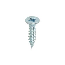 Timco - Twin-Threaded Woodscrews - PZ - Double Countersunk - Zinc (Size 12 x 1 - 200 Pieces)