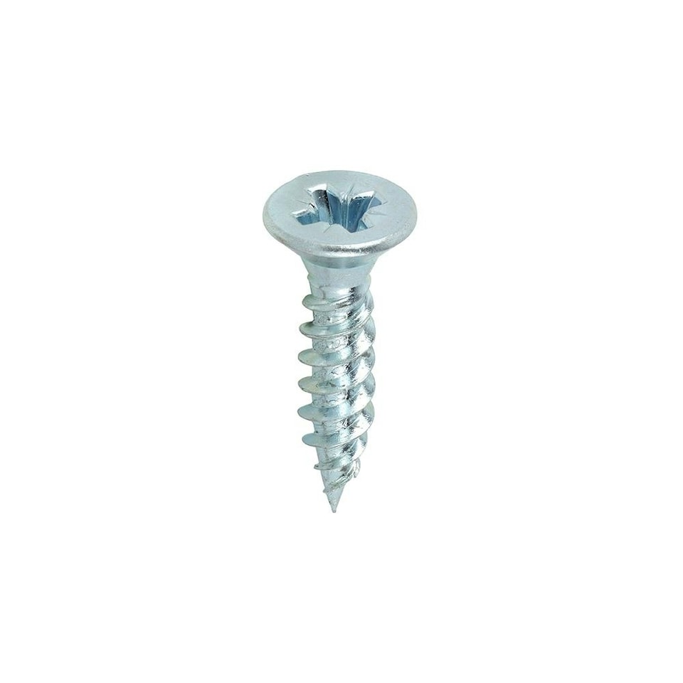 image 1 of Timco - Twin-Threaded Woodscrews - PZ - Double Countersunk - Zinc (Size 12 x 1 - 200 Pieces)