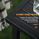 image 4 of Outsunny Garden Side Table Coffee Table with Umbrella Hole for Patio Balcony