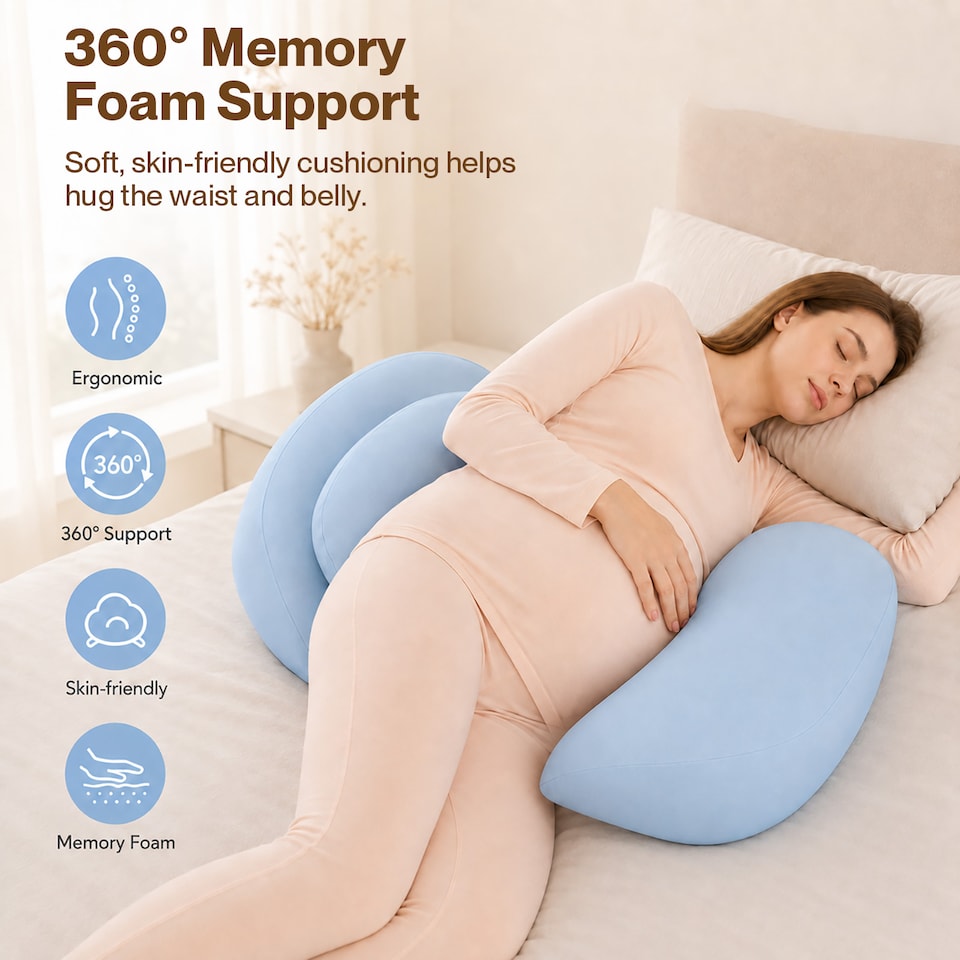 image 1 of Lavio Maternity Pregnancy Pillow Body Support Nursing Feeding Cushion