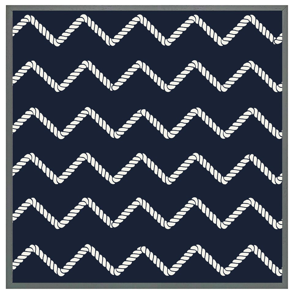 image 1 of Zig zagged rope (Picutre Frame) White | XL