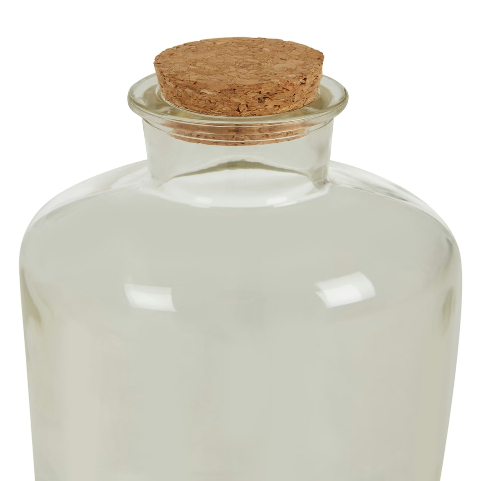 image 1 of Interiors by Premier Functional Design Set Of 6 Round Glass Bottles, Glass Bottles For Kitchen, Versatile Use Clear Glass Bottles
