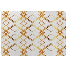 Geometric Golden Pattern (Rug) Gold | Medium: 80x150cm