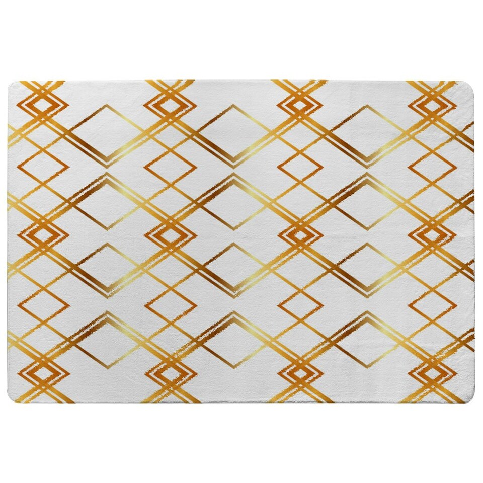 image 1 of Geometric Golden Pattern (Rug) Gold | Medium: 80x150cm