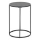 image 2 of Seaford Black Metal Small Round Side Table with Black Top