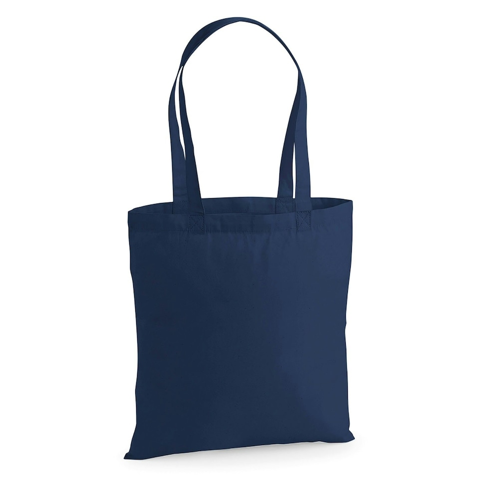 Westford Mill Premium Cotton Tote Bag - French Navy - One Size (UTRW9084) | Multi