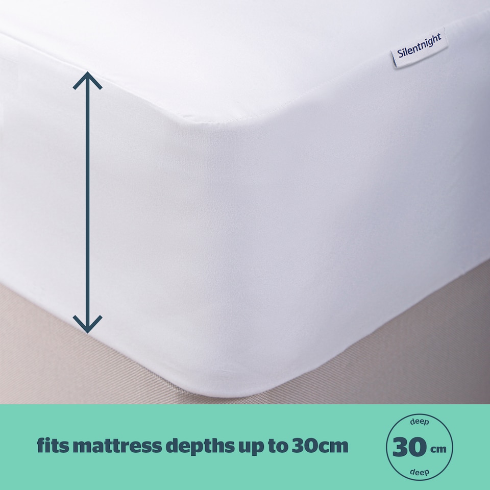 image 1 of Silentnight Waterproof Mattress Protectors, Pack of 2 | White | 2