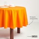 image 5 of Homescapes Orange Cotton Round Tablecloth - 178 cm Orange