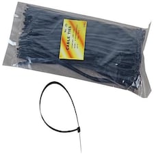PRO POWER - Cable Ties, 300x4.60mm, Black, Pack of 100