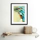 image 2 of Kingfisher Bird Painting Bathroom Home Decor 12x16" Framed Wall Art Print