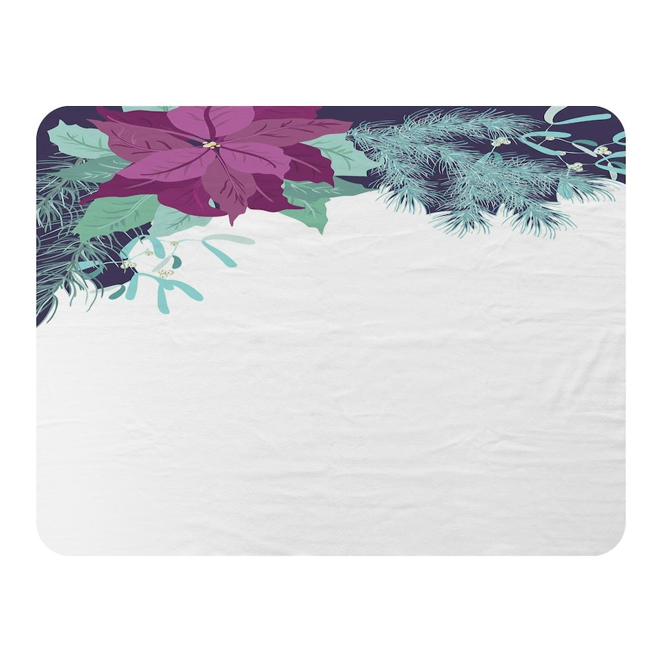 image 1 of Purple & Blue Flowers (Blanket)