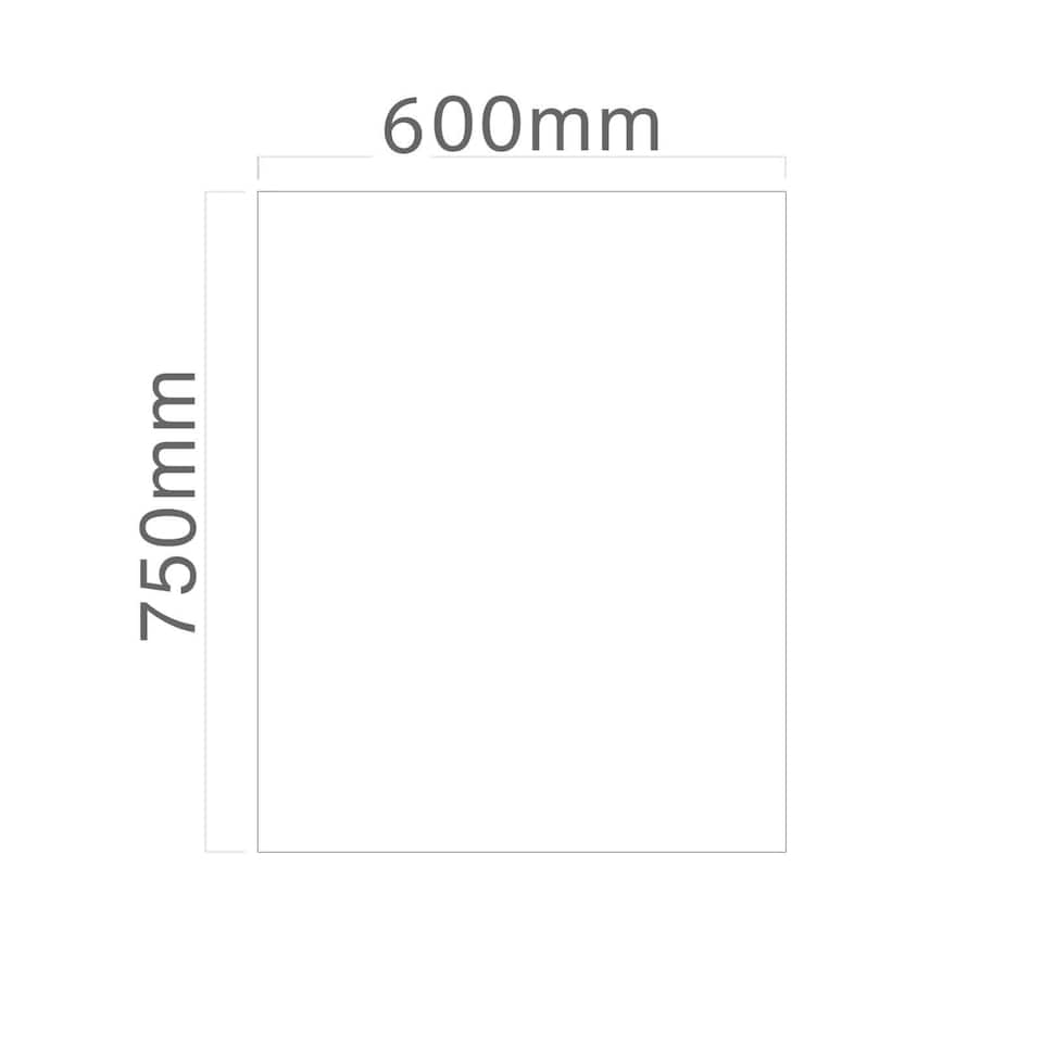 image 1 of SIA SP60GY 60cm x 75cm Grey Toughened Kitchen Glass Splashback