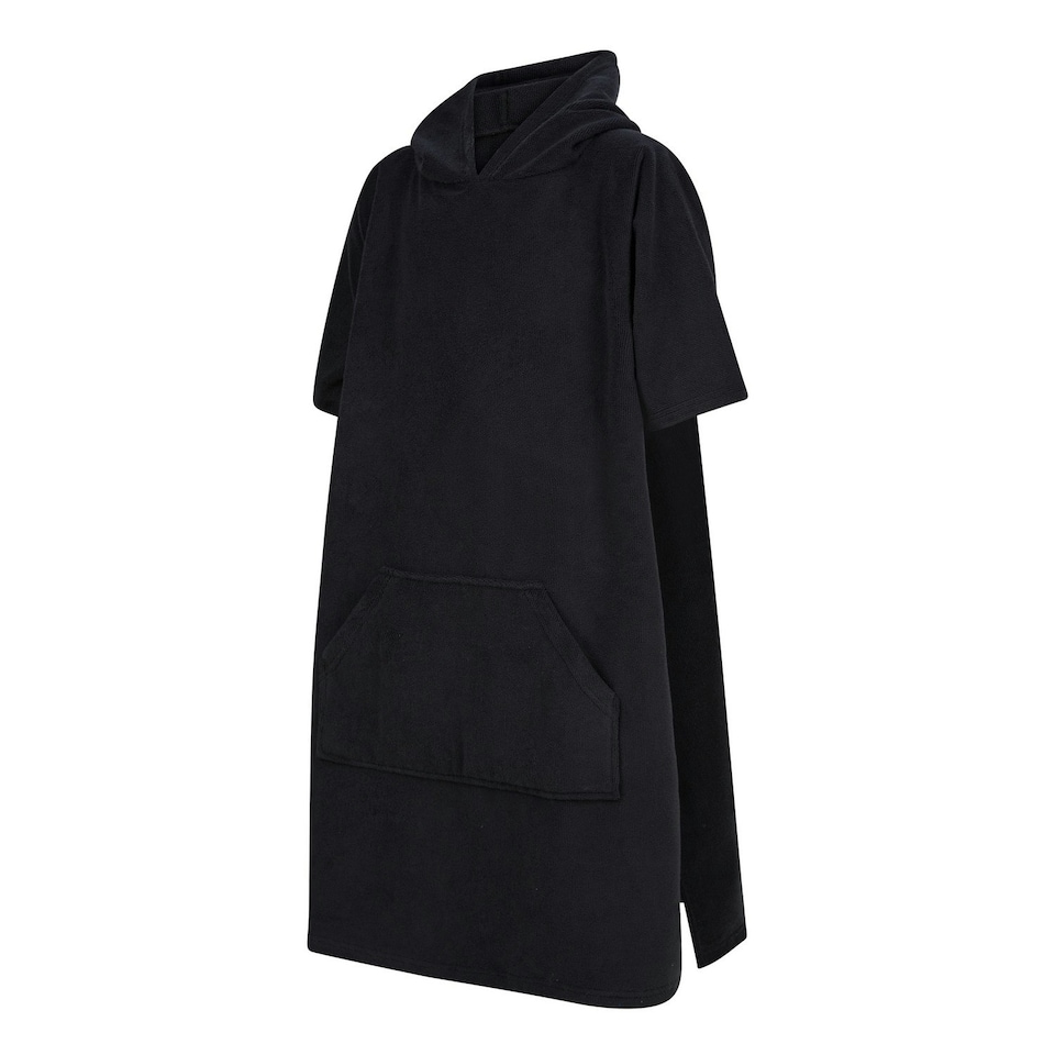 image 1 of Towel City Childrens/Kids Poncho - Black - 10-13 Years