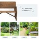 image 6 of Outsunny Wooden Garden Bench Outdoor Loveseat with High Back, Brown