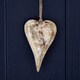 image 7 of Premier Mango Wood Heart Shaped Hanging Decoration 21cm