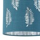 image 5 of First Choice Lighting Set of 2 Chrome Touch Operated Table Lamps with Teal Fern Shades Chrome | Green