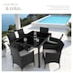 image 4 of Garden Furniture Set Porto- 6 chairs, 1 dining table, with protective cover | Black | black/grey | 60 x 55 x 83 cm | 1