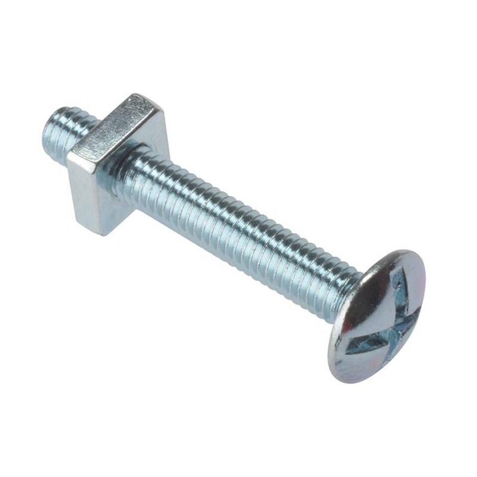 Forgefix Roofing Bolts & Square Nuts, Zp - Multi Colour - M6 x 50