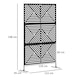image 5 of Outsunny Decorative Outdoor Privacy Panel with Stand, Rhombus Black Black