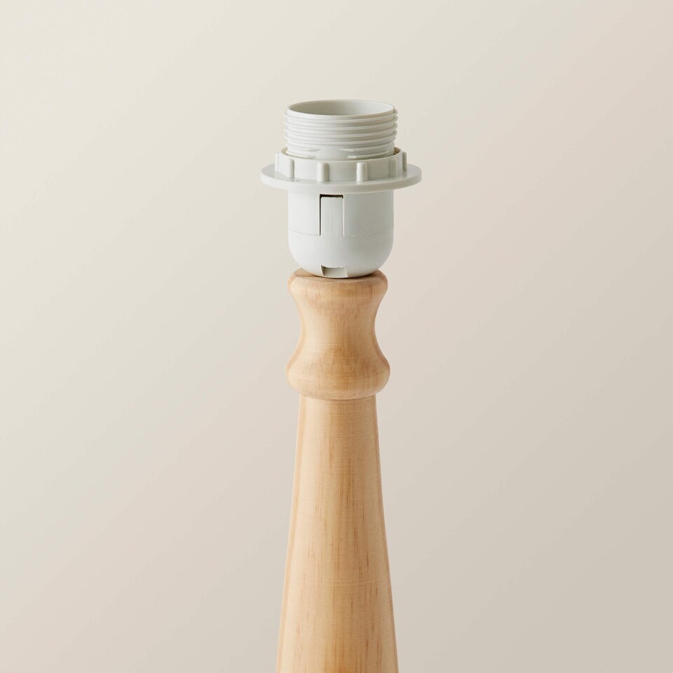 image 1 of ValueLights Victoria Light Wood Traditional Stem Table Lamp Base | Brown