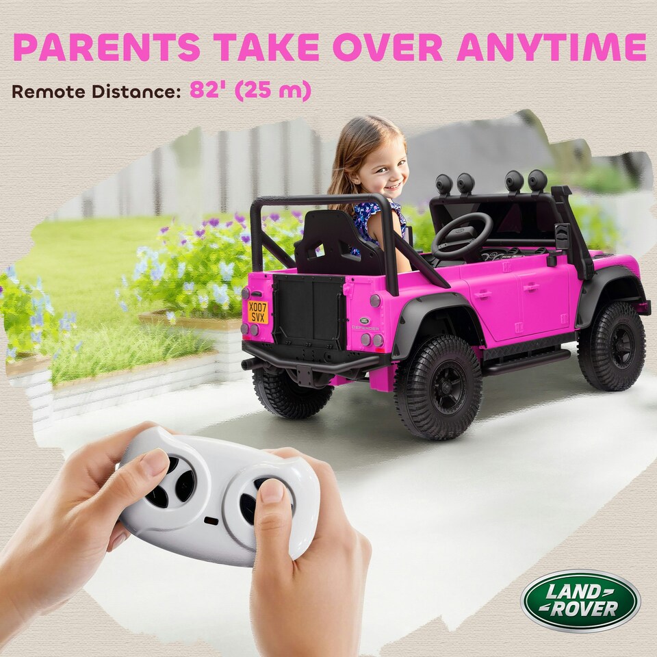 image 1 of AIYAPLAY Kids Ride On Car, 12V Battery-Powered Electric Car with Remote Pink