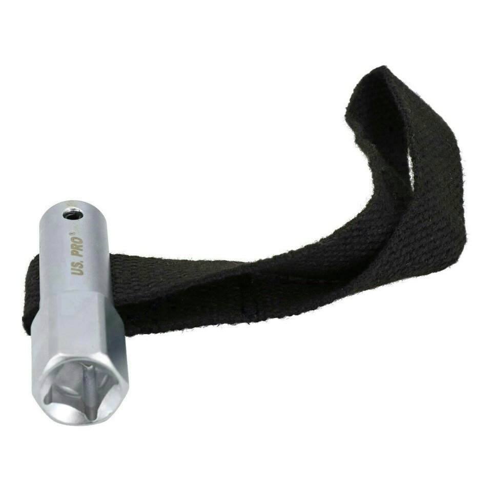 image 1 of Oil Filter Strap Wrench Remover Removal Installer Tool Nylon Strap 1/2" Drive