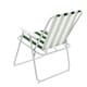 image 4 of Harbour Housewares Folding Metal Beach Chair - Green Stripe | Green