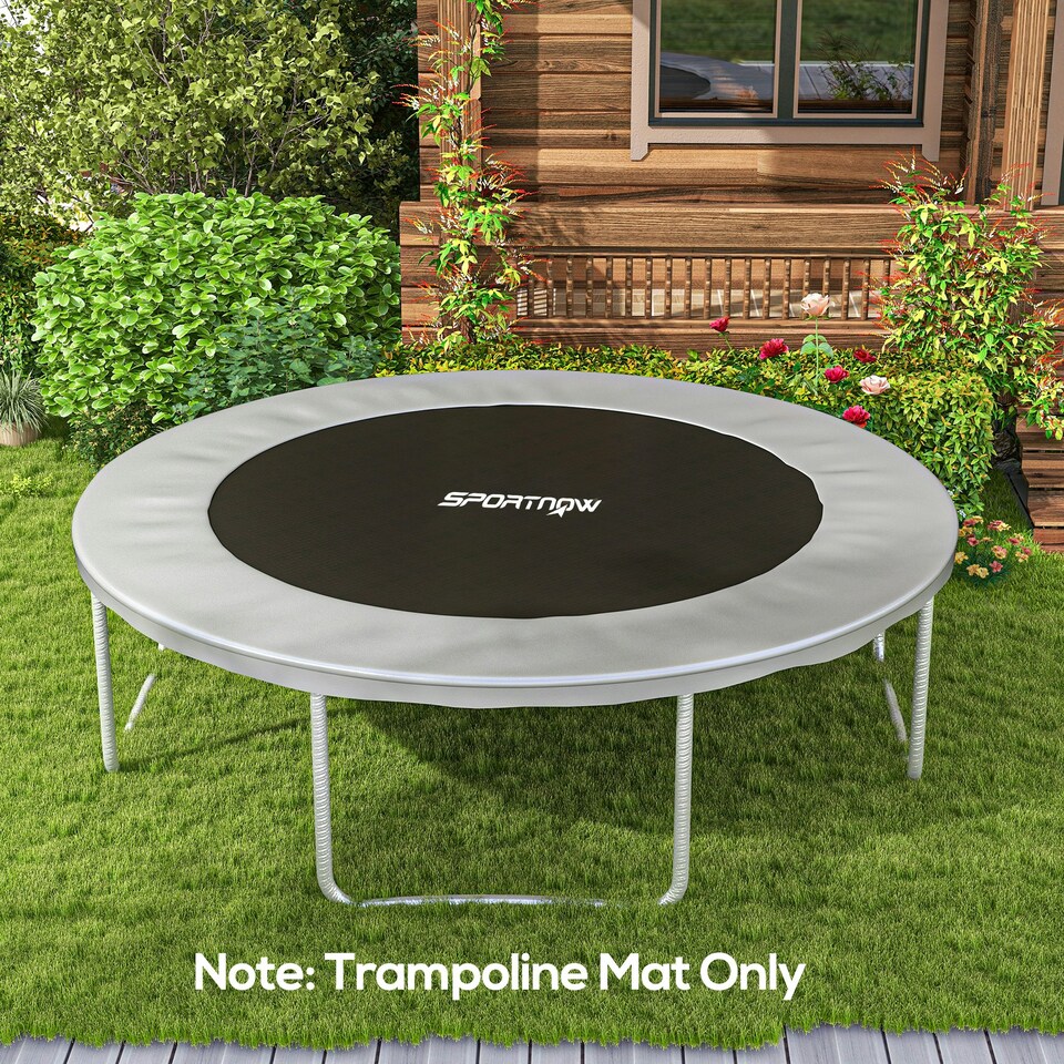 image 1 of SPORTNOW Trampoline Mat with 72 V-Hooks, for 12ft Trampoline, Green