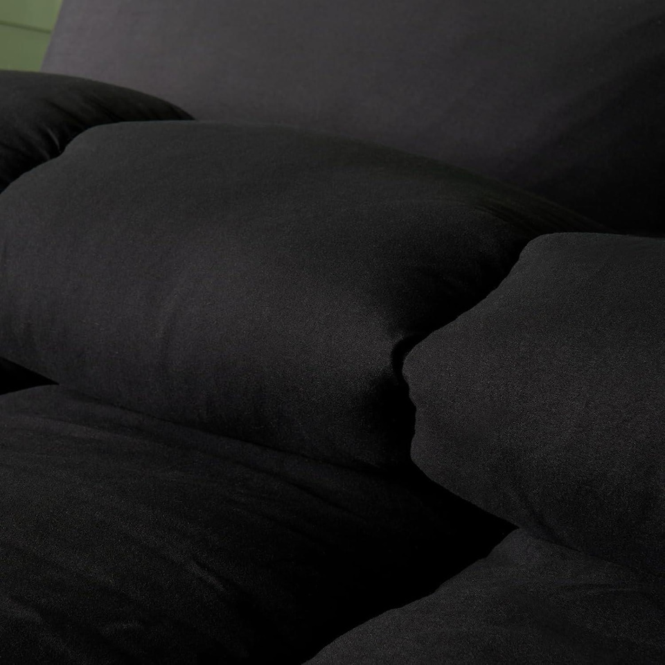 image 1 of OHS Plain 10.5 TOG Coverless Duvet with Pillowcase Bedding Set