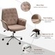 image 7 of Vinsetto Office Desk Chair, Microfibre Vanity Chair with Height Adjustable, Armrest, Swivel Chair for Home, Coffee