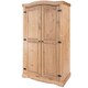 image 3 of Premium Corona 2 Door Wardrobe in Mexican Pine, Classic Design with Metal Hardware | Brown | Brown | One Size | 1