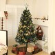 image 2 of HOMCOM 6ft Artificial Christmas Tree with LED Lights and Blue Decorations