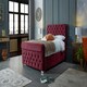 image 1 of Veneta Plush Maroon Super King Bed Frame - Maroon
