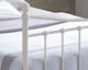 image 3 of 5ft King Size Traditional Victorian Style Ivory White Tubular Steel Metal Bed Frame, Bedstead | White | Ivory White | King