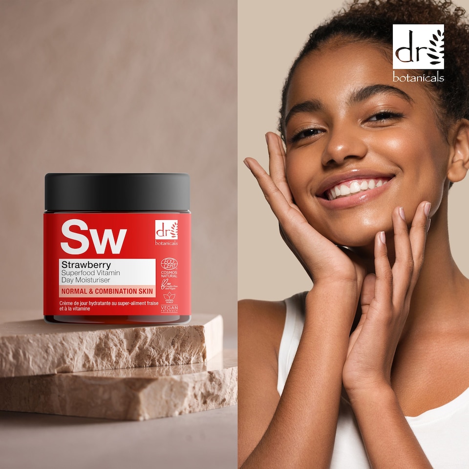 image 1 of Dr Botanicals Strawberry Superfood Vitamin C Day Moisturiser 60ml