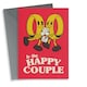 image 1 of Cute Retro Rings Wedding Card