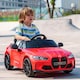 image 2 of AIYAPLAY 12V BMW M4 Licensed Kids Electric Car w/ Remote, Suspension, Red