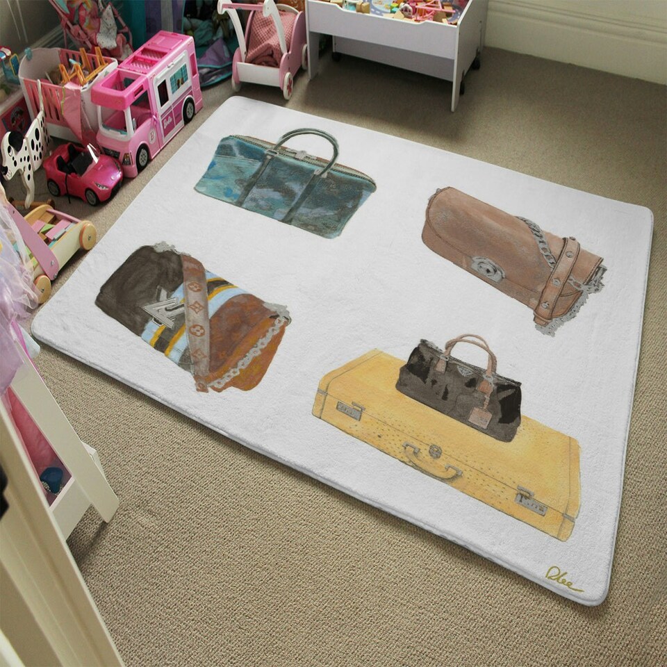image 1 of Handbag collage (Rug) Multi | Large: 140x200cm