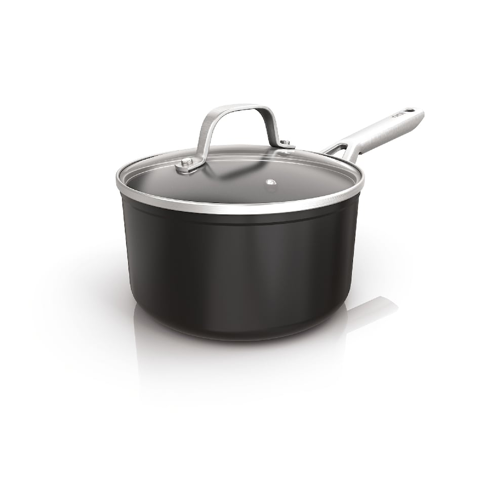 image 1 of Ninja ZEROSTICK Essentials 18cm Saucepan with Lid C10218UK | Black | Black | 1