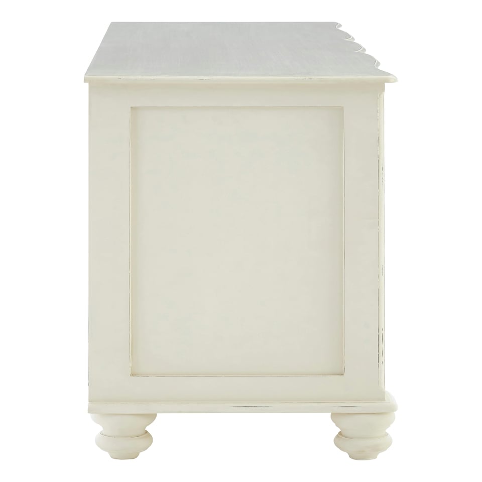 image 1 of Sustainable 6 Drawer White Sideboard, Modern Storage Small Sideboard, Elegant Design Wooden Sideboard White