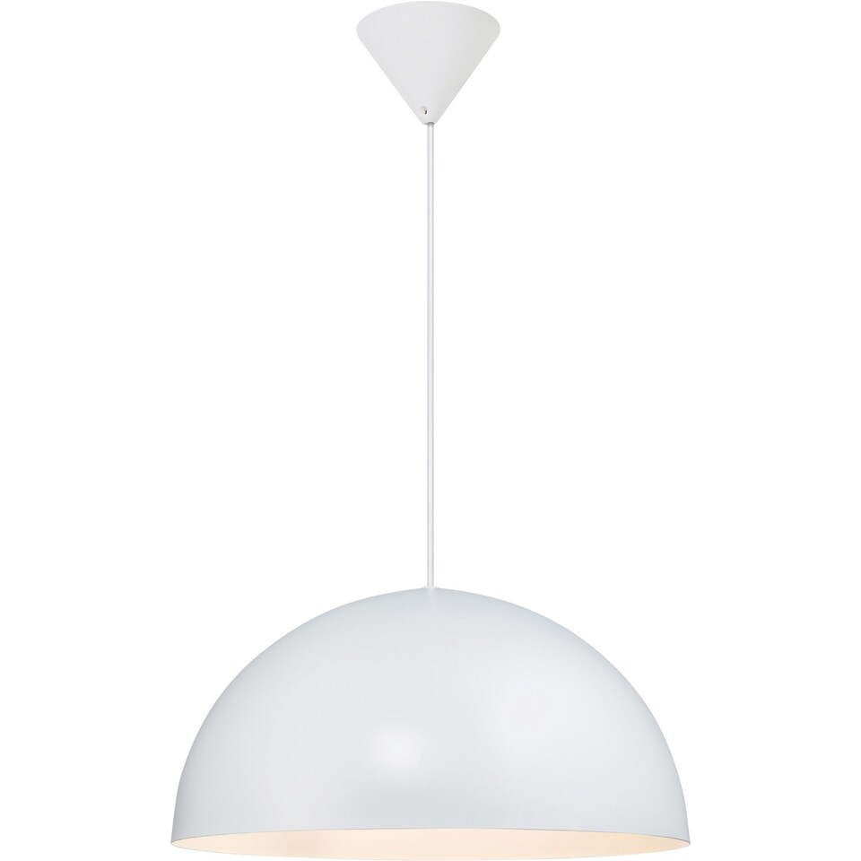 image 1 of Nordlux Ellen Indoor Pendant Light White Metal E27 Dome Shade - Mains Powered, IP20