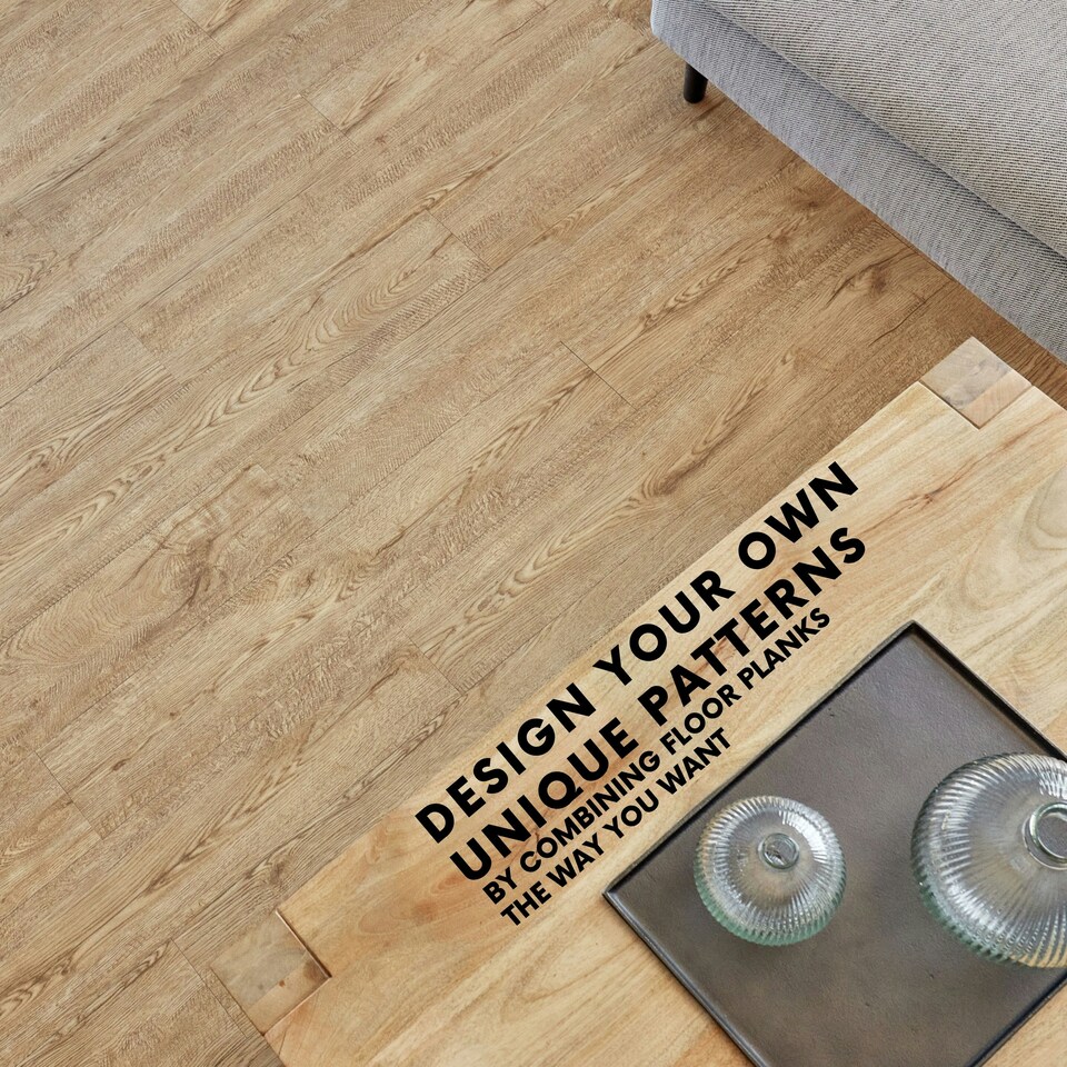 image 1 of NOVECRAFTO Self Adhesive Vinyl Floor Planks – Peel & Stick Flooring – Honey Oak Timber Touch Effect – Easy DIY Installation – Durable & Waterproof Tiles Brown | 1.39 sqm