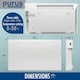 image 5 of Purus 1200W Electric Panel Heater Wall Mounted White Radiator