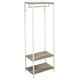 image 1 of HOMCOM Coat Rack, 2-in-1 Clothes Stand with Shoe Storage for Hallway, Grey
