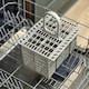 image 9 of SPARES2GO Cutlery Cage Basket compatible with Indesit DFG2635 DIFP48 Dishwasher (Grey, Removable Handle, 225mm)