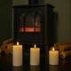 image 4 of Set of 3 Cream Wax Melted Pool Effect Candles with Timer Function and Warm White LEDs