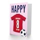 image 2 of Football Strip Kit Dark Red Jersey Age 8 Year Old Child Kids 8th Birthday Card