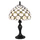image 1 of Traditional Amber Stained Glass Tiffany Table Lamp with Multiple Circular Beads | Orange | Amber | 1