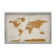 image 1 of Splosh Travel Map Cork Board World Small Grey