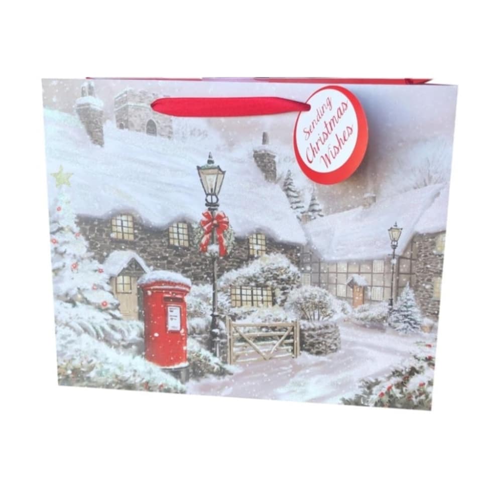image 1 of Postbox Landscape Design Christmas Large Gift Bag